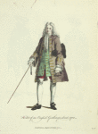 Habit of and English gentleman about 1700. Gentil-homme Anglois de l'année 1700.