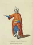 A Janissary in his full dress in 1700. Janissaire enhabit de ceremonie.