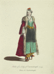 Habit of a lady of Constantinople in 1750. Dame de Constantinople.