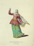 Habit of a Turkish dancer in 1700. Damseuse Turque.