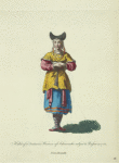Habit of a Tartarian woman of Schouvache subject to Russia in 1768. Femme Schouvache.