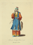 Habit of a bonzess of China in 1700. Bonzess de Chine.