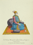 The habit of Allaverdy Cann, grandfather and predecessor to Suraja Dowla. Allaverdy Cann, ayeul et predecessor de Suraja Dowla.