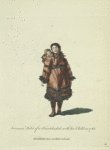 Common habit of a Kamtchadale with here child in 1768. Kamtchadale dans son habit ordinaire.