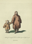 Habit of a Samoyede woman and child subject to Russia in 1768. Femme Samoyèd.