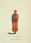 Habit of a Moorish woman in 1695. Femme de Maroc allant par la ville.