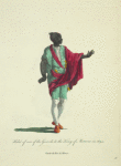 Habit of one of the guards to the king of Morocco in 1695. Garde du roi de Moroc.