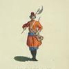 A soldier of the Strelitz guards under arms. Soldat du corps des Strelits sous les armés.