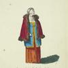 Morning habit of a Russian lady in 1764. Femme Russe.