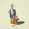 Habit of a merchant's wife in Russia in 1765. Femme d'un marchand Russe.