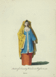 Habit of a country woman in Russia in 1764. Paysanne.
