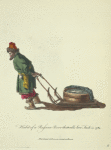 Habit of a Russian boor that sells live fish in 1765. Marchand de poisson vivant en Russe.