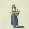 Habit of a young market woman of Octha in Russia in 1765. Jeune marchande d'Octha.