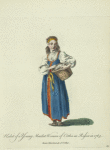 Habit of a young market woman of Octha in Russia in 1765. Jeune marchande d'Octha.