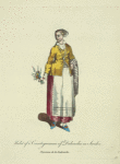 Habit of a countrywoman of Dalecarlia in Sweden. Paysanne de la Dalécarlie.