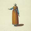 An ancient habit of a married woman in Friesland. Parûre ancienne d'une femme mariée de Frise.