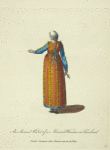 An ancient habit of a married woman in Friesland. Parûre ancienne d'une femme mariée de Frise.