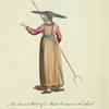 An ancient habit of a maid servant in Friesland. Parûre ancienne d'une servante de Frise.