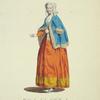Habit of a lady in Holland in 1640. D'ame d'Holland.