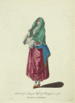 Habit of a citizen's wife of Bologna in 1768. Bourgeoise de Bologne.