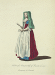 Habit of a citizen's wife of Frascati in 1768. Bourgeoise de Frascati.