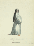 Habit of a Cistercian nun. Religieuse de l'Ordre de Citeaux.