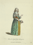 Habit of an English lady in spring, 1641. Dame Angloise en habit de printemps.