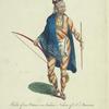 Habit of an Ottawa an Indian Nation of North America. Indien de la Nation Ottawa dans L'Amerique septentrional.