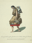 Habit of a woman of the Christianoux an Indian nation of North America. Femme de la Nations des Christianoux dans L'Amérique du Nord.