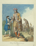 Habit of the Patagonians in 1764. Patagons.
