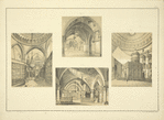 Interior views of the Church of the Resurrection, viz. Great Dome (fig. 1), Calvary (fig. 2), Greek Chapel (fig. 3), Chapel of S. Helena (fig. 4).