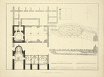 Plan and section of the Coenaculum; the so-called Tomb of David; and of the underground works of Mount Sion.