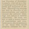 Thanksgiving Day, U.S.