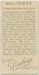 Thanksgiving Day, U.S.