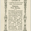 Epsom. The Derby.