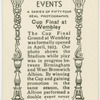 Cup Final at Wembley.