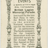 British Legion Memorial Parade.