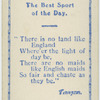 The best sport of the day.