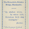 The waterfalls, Hebden Bridge, Hardcastle.