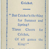 Cricket.