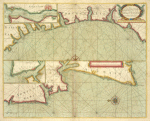 A sea chart of part of the coasts of GALLISIA and PORTUGALL from Cape de Finistrre to the Burlings and from the Burlings to Cape de St. Vincent