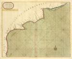 A new chart of part of the coast of COREMANDELL from Armegon to Bimlepatam