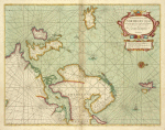 A Generall chart of the NORTHERN SEAS. Describing the sea coast and Islands from France to Greene land
