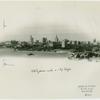 The skyline of Oakland California, from across Lake Merritt