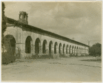 Front view of imposing San Fernando Mission