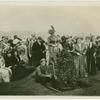 Mrs. F.G. Sanborn, President of the Woman's Board of the Panama-Pacific International Exposition, delivering an address on the occassion of tree planting ceremonies held on the Exposition site, San Francisco, under the auspices of the General Federation of Women's Clubs