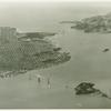 Aerial view of San Francisco, the Golden Gate Bridge and the San Francisco Oakland Bay Bridge