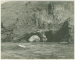 Entrance to one of the caves on Santa Cruz Island, Southern California