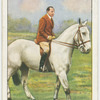 Reining back a horse.