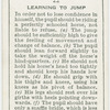 Learning to jump.